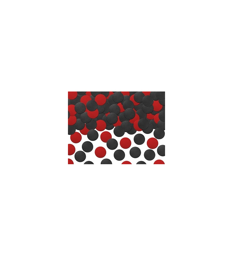 Konfety červenočerné puntíky beruška