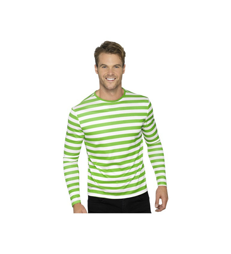 Pruhované zeleno-bílé tričko