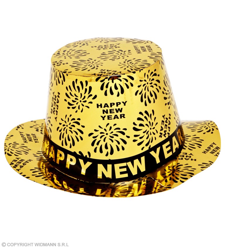 Novoroční klobouk zlatý