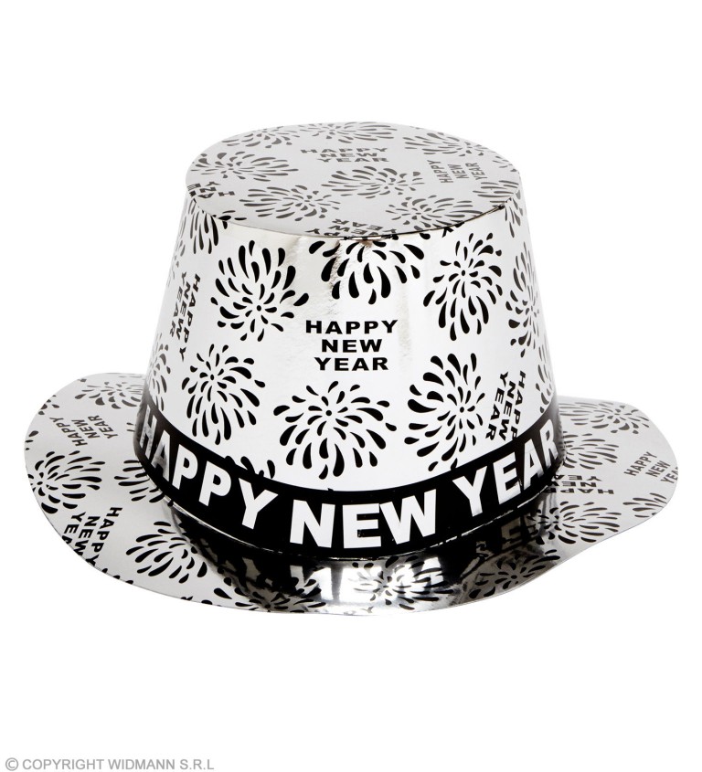 Novoroční klobouk stříbrný
