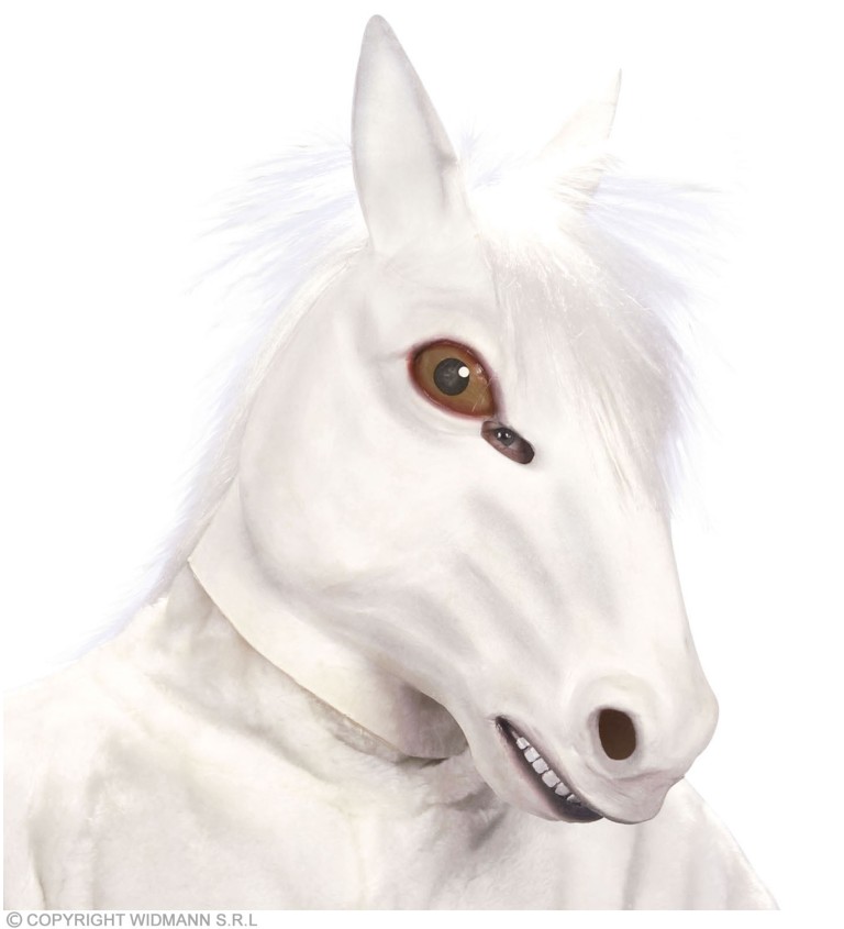 Latexová maska Hlava Bílého koně