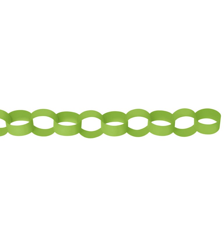Zelený řetěz - papírová girlanda
