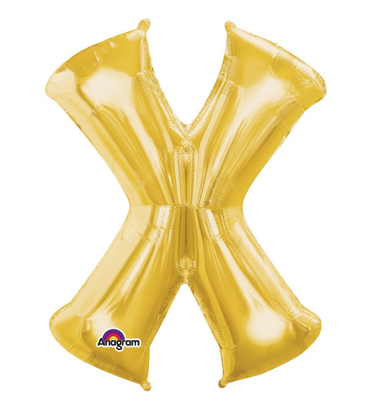Fóliový balónek zlaté X
