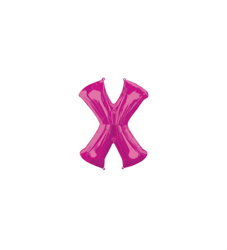 Fóliový balónek X růžový