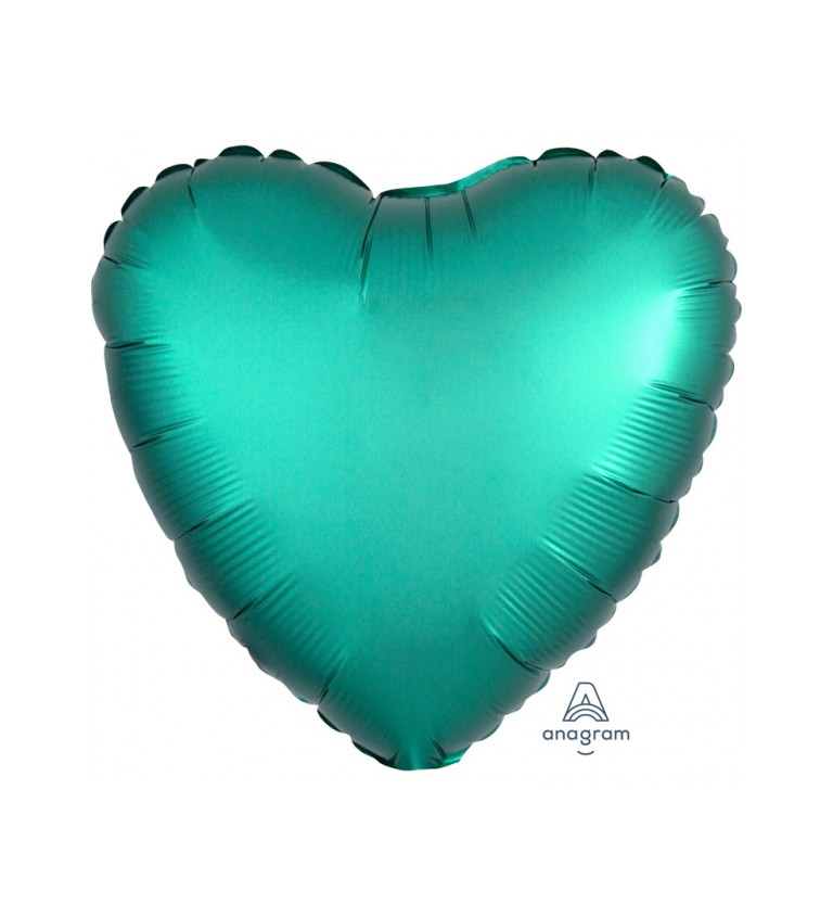 Balonek fóliový - Srdce zelené