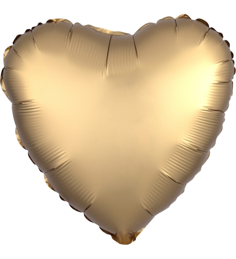 Balonek fóliový - Srdce zlaté