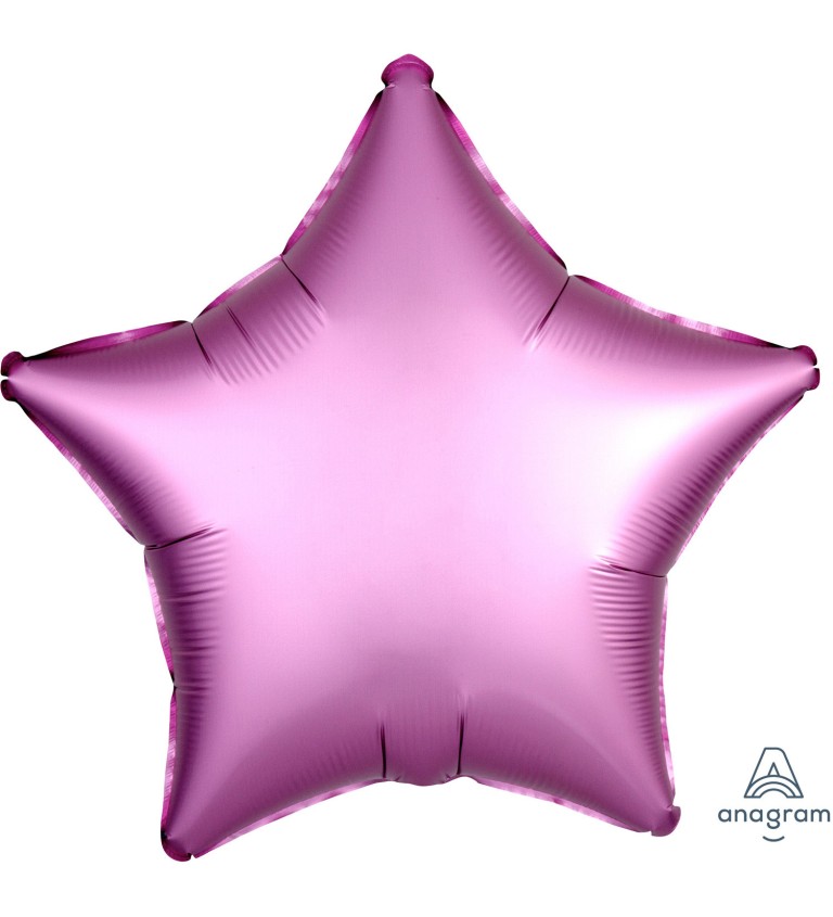 Balonek fóliový - Hvězda Růžová