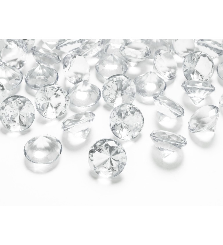Diamantové konfety - větší, průhledná