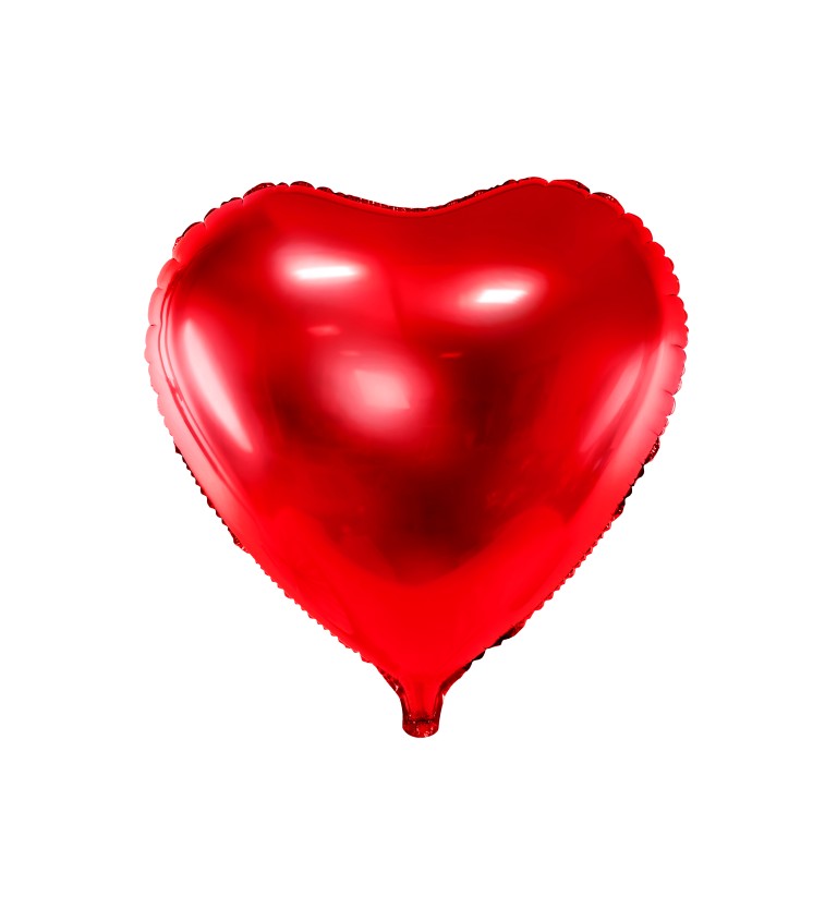 Fóliový balónek - srdce, červené
