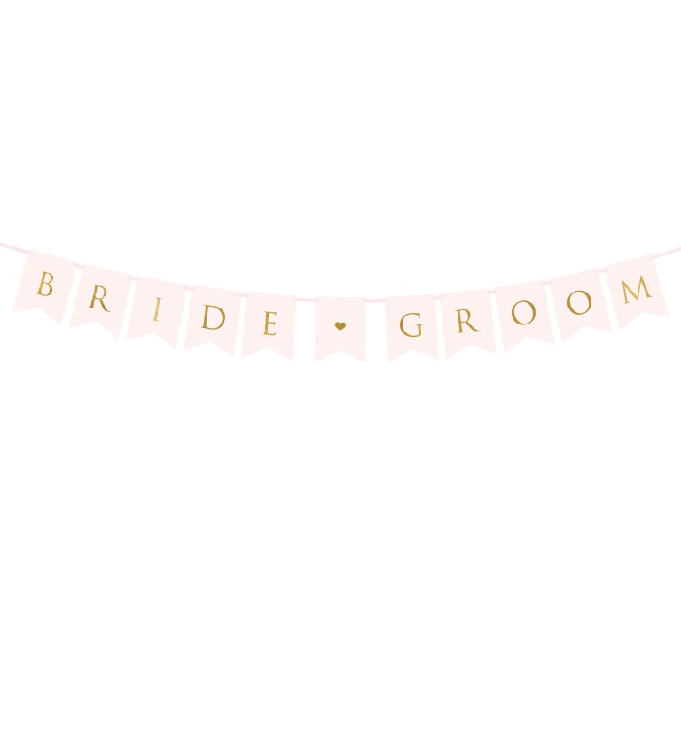 Girlanda - Bride Groom, rose gold