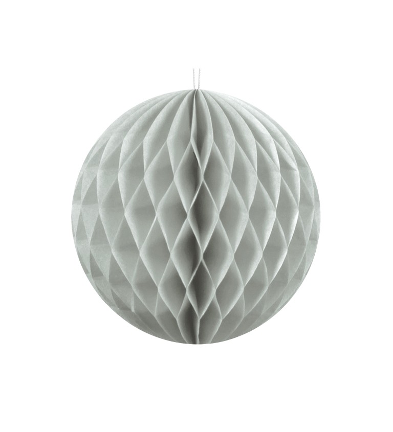 Dekorační koule - světle šedá, 10 cm