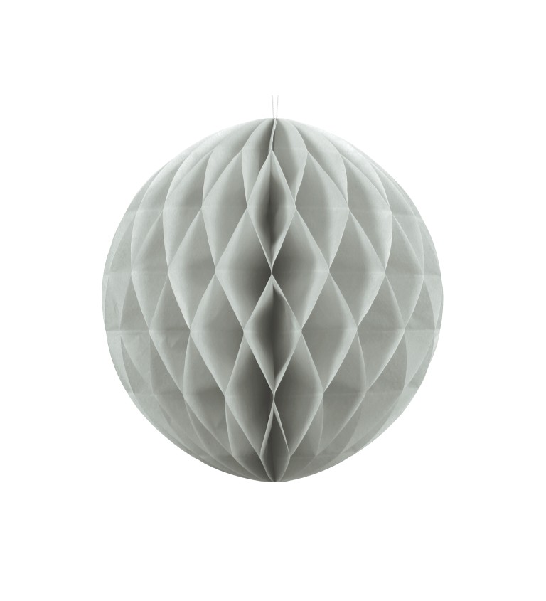 Dekorační koule - světle šedá, 20 cm