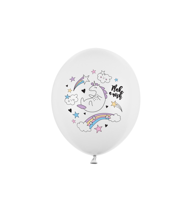 Pastelový balónek Jednorožec 6ks