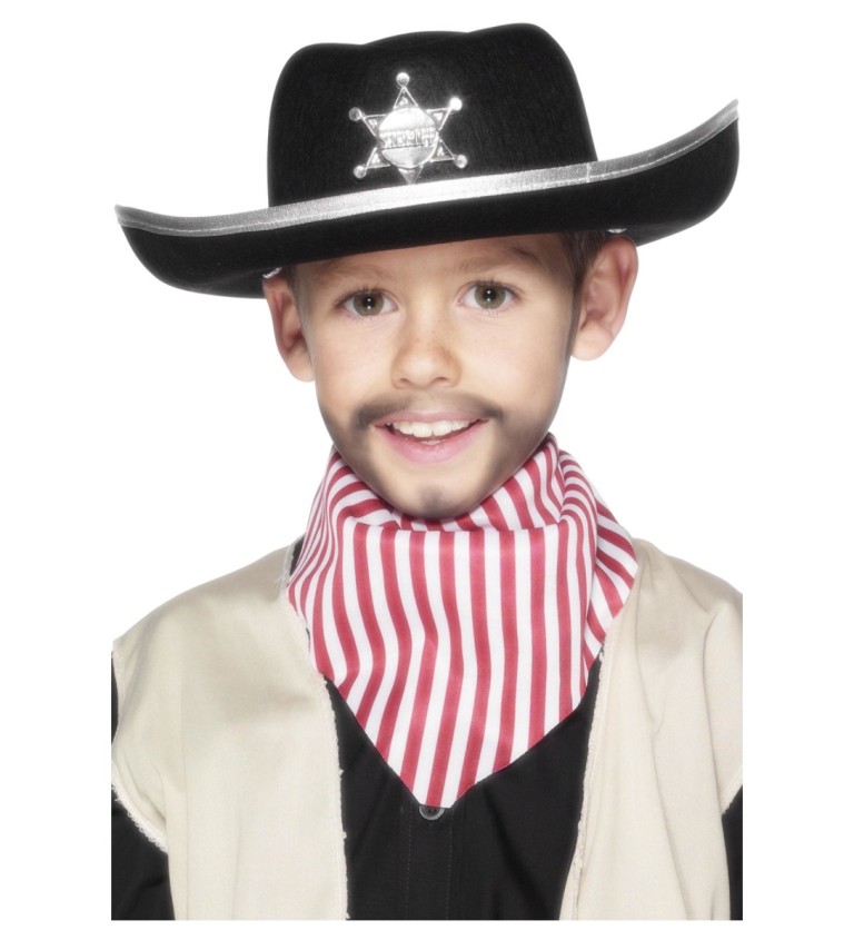 Černý šerif klobouk