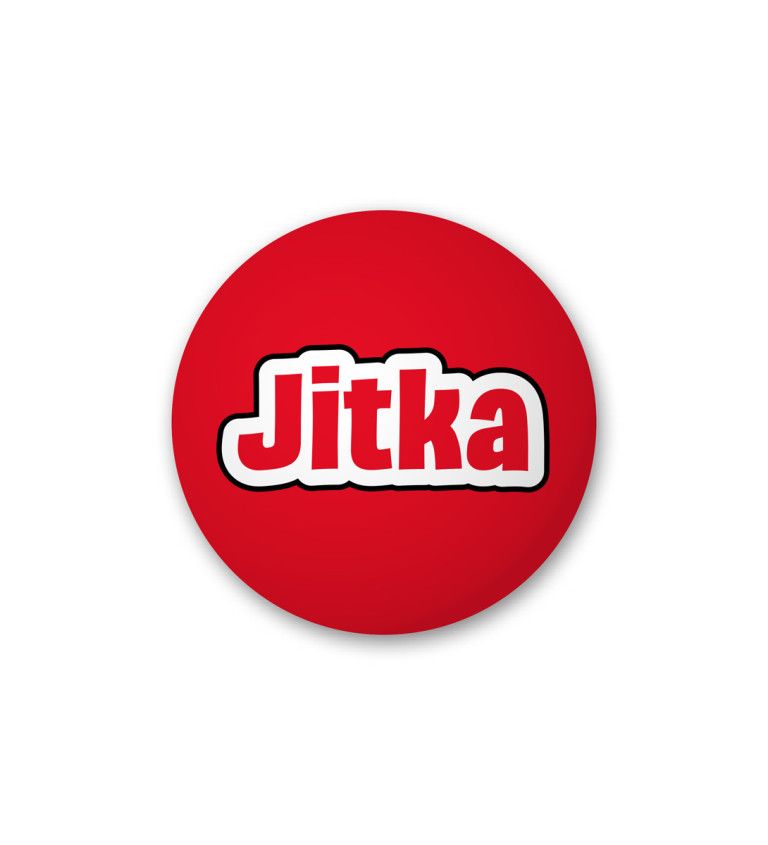 Placka s nápisem - Jitka