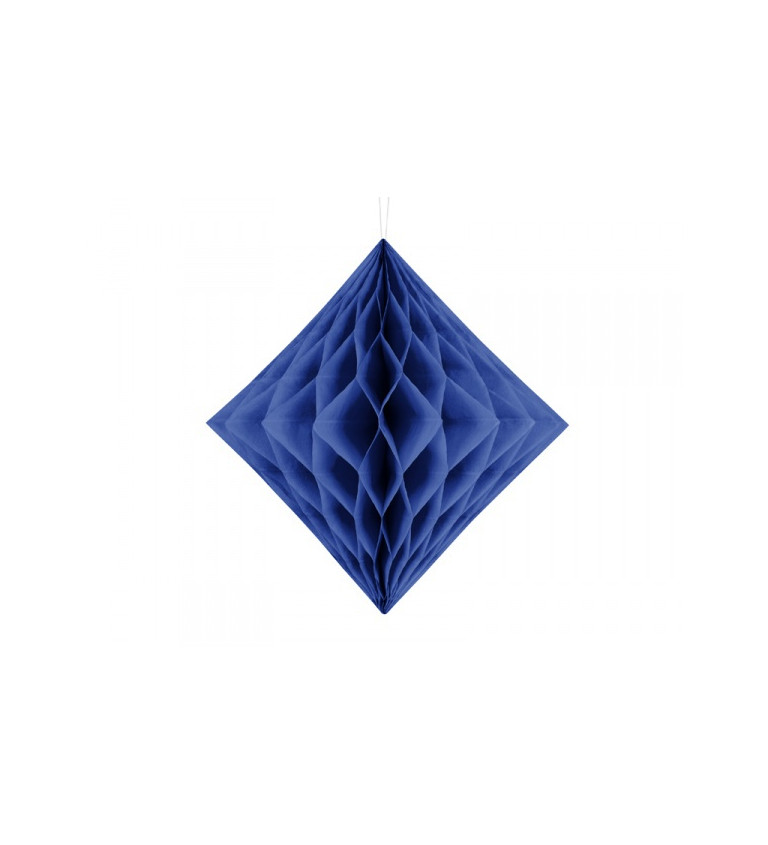 Papírový diamant - tmavě modrá, 20 cm