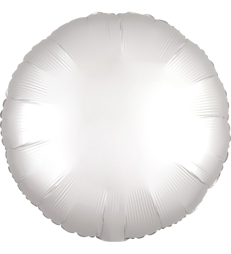 Kulatý sametový fóliový balónek bílý