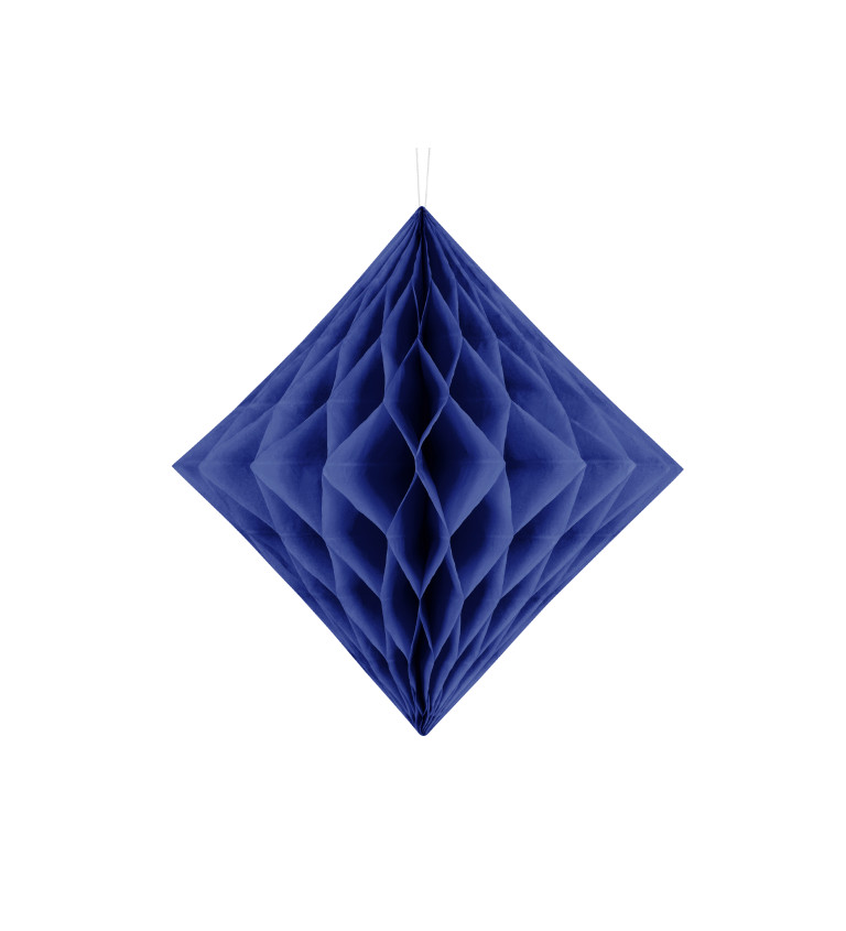 Papírový diamant - tmavě modrá, 30 cm