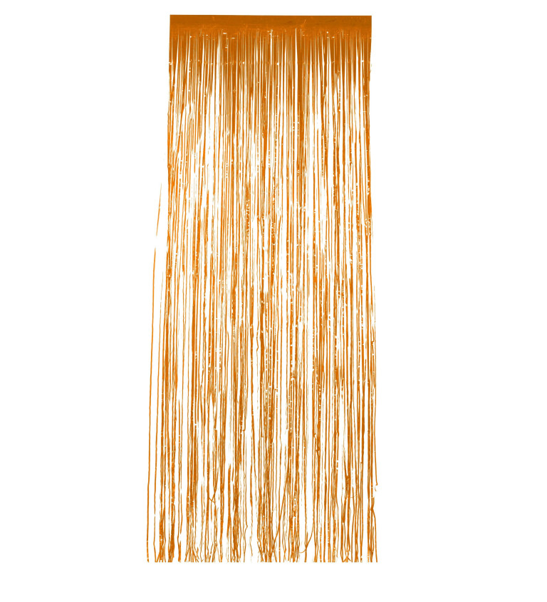 Oranžový metalický závěs