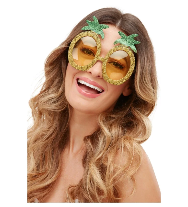 Brýle glitrové ananasy