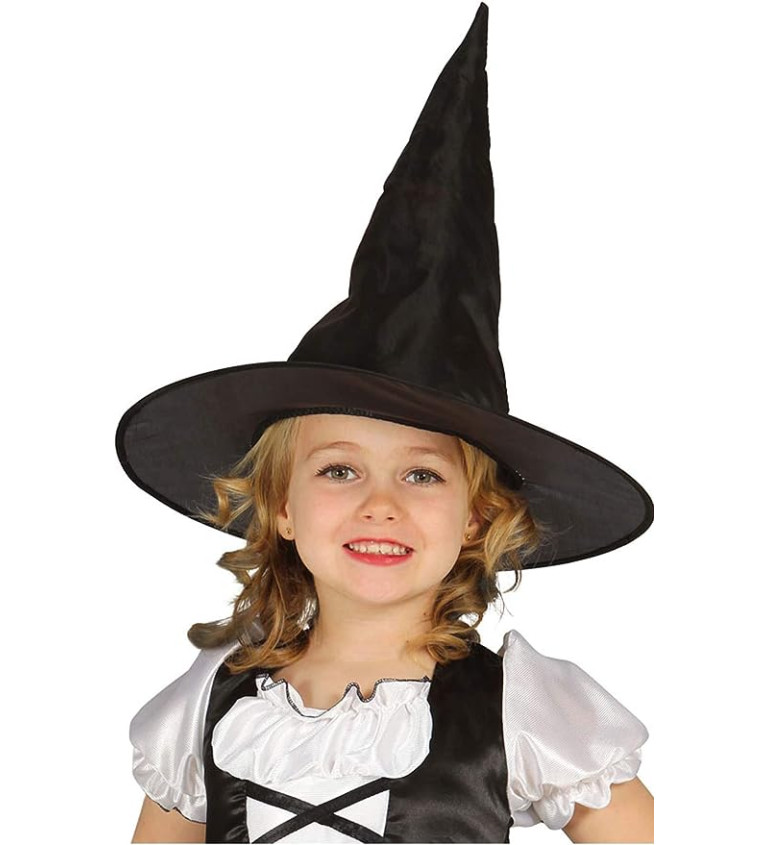 Dětský černý klobouk - čarodějnice