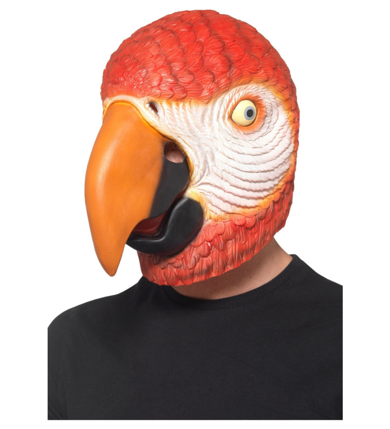 Latexová maska Papoušek