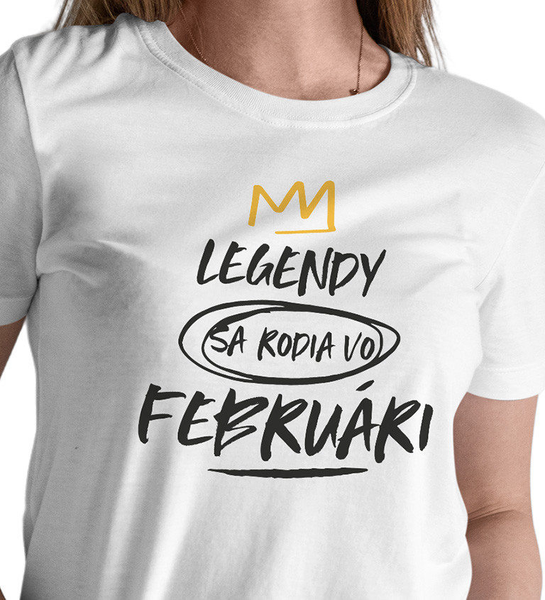 Dámské tričko bílé - Legendy v februári