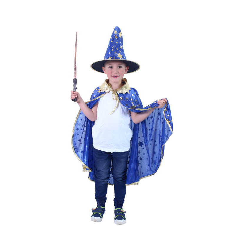 Dětský set pro kluky - čaroděj, modrý