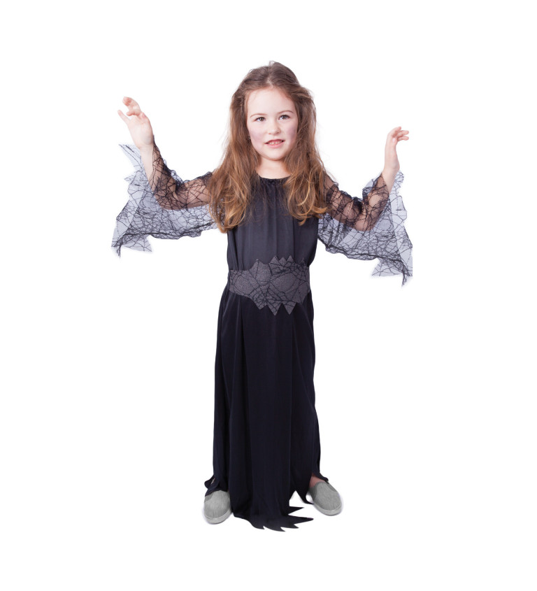 Dětský kostým na Čarodějnice - šaty, černé