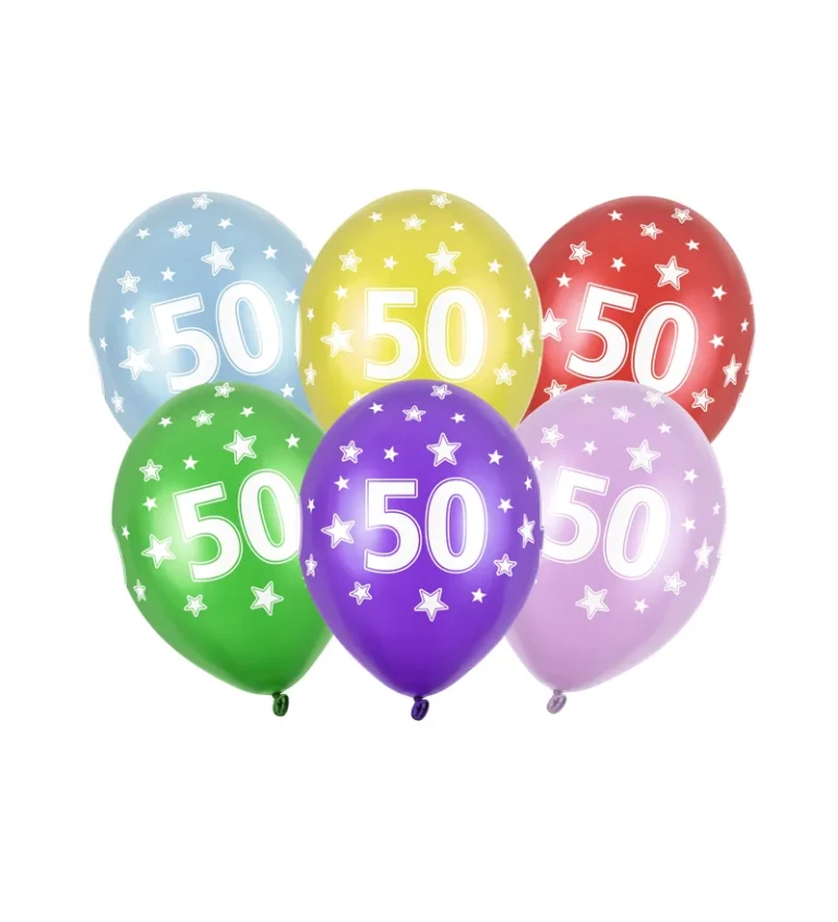 Balónek číslo 50 - 6ks