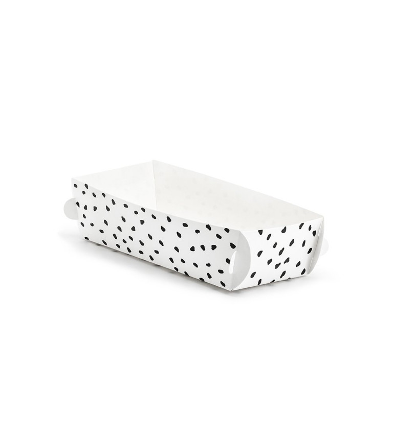 Bílá krabička s černými puntíky dinosaurus sada