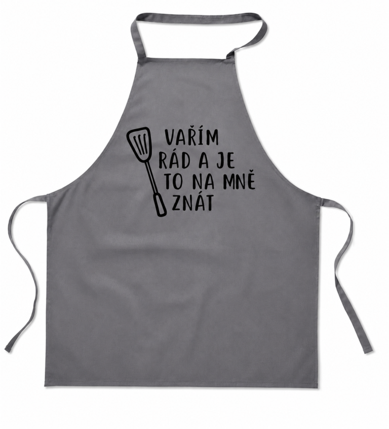 Zástěra šedá Vařím rád a je to na mě znát